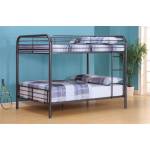 Bristol Metal Full/Full Bunk Bed w/Gunmetal Color